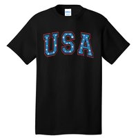 USA Patriotic American Flag 4th Of July Tall T-Shirt