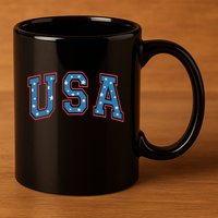 USA Patriotic American Flag 4th Of July 11oz C Handle Ceramic Mug