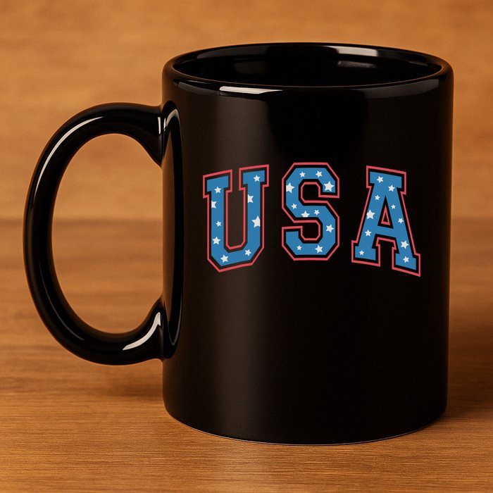 USA Patriotic American Flag 4th Of July 11oz C Handle Ceramic Mug