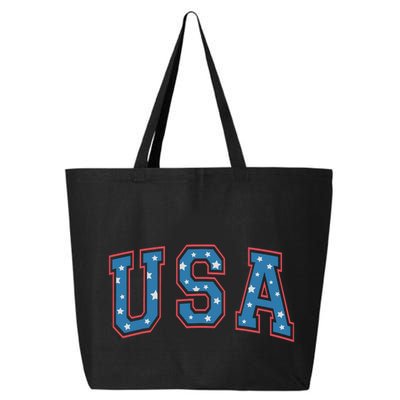 USA Patriotic American Flag 4th Of July 25L Jumbo Tote
