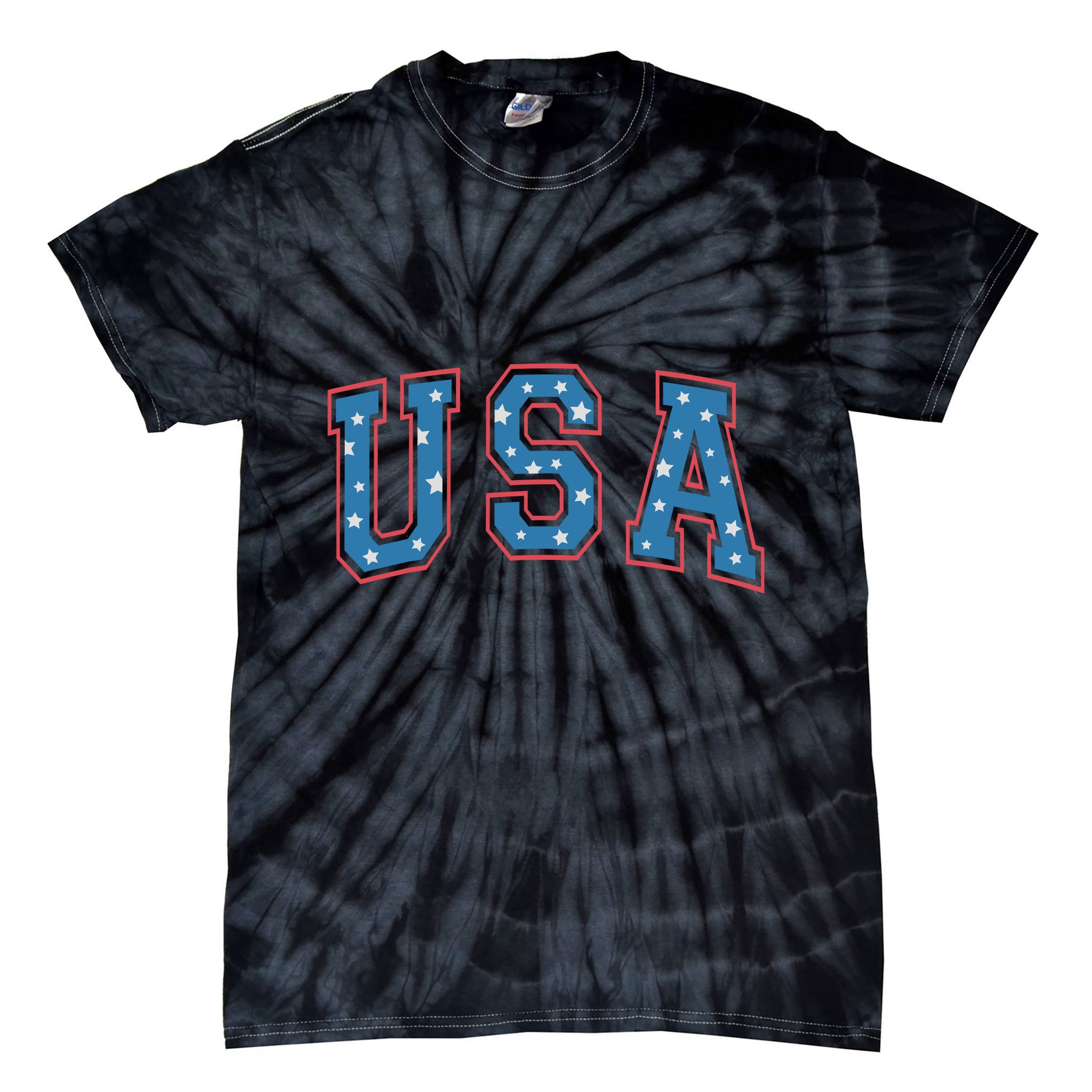 USA Patriotic American Flag 4th Of July Tie-Dye T-Shirt