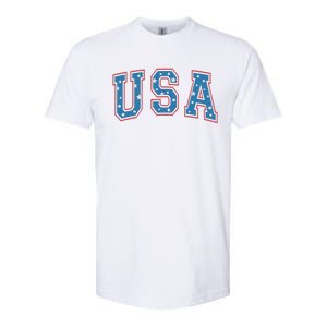 USA Patriotic American Flag 4th Of July Softstyle CVC T-Shirt