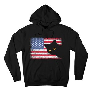 Usa Patriotic American Flag Us Cat Hoodie