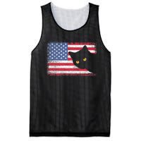 Usa Patriotic American Flag Us Cat Mesh Reversible Basketball Jersey Tank