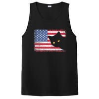 Usa Patriotic American Flag Us Cat PosiCharge Competitor Tank