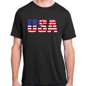 Usa Patriotic American Flag Adult ChromaSoft Performance T-Shirt