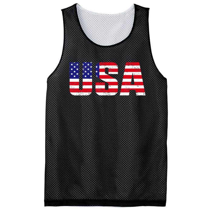 Usa Patriotic American Flag Mesh Reversible Basketball Jersey Tank