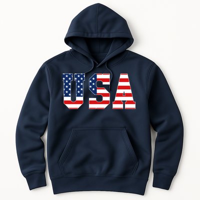 USA Patriotic American Flag Hoodie Red White Blue Hoodie