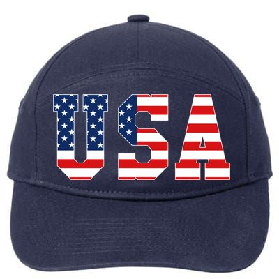 USA Patriotic American Flag Hoodie Red White Blue 7-Panel Snapback Hat