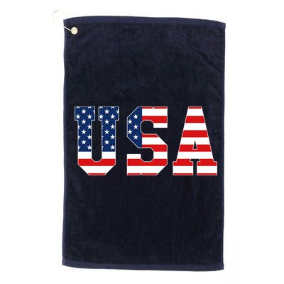 USA Patriotic American Flag Hoodie Red White Blue Golf Towel