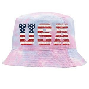 Usa Patriotic American Flag Tie-Dyed Bucket Hat