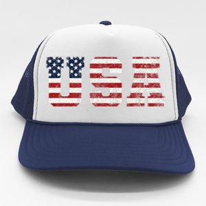 Usa Patriotic American Flag Trucker Hat