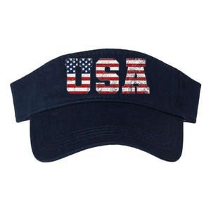 Usa Patriotic American Flag Valucap Bio-Washed Visor