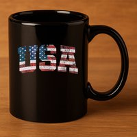 Usa Patriotic American Flag 4th Of July 11oz C Handle Ceramic Mug