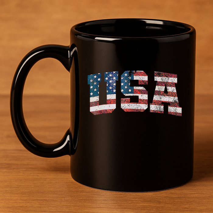 Usa Patriotic American Flag 4th Of July 11oz C Handle Ceramic Mug