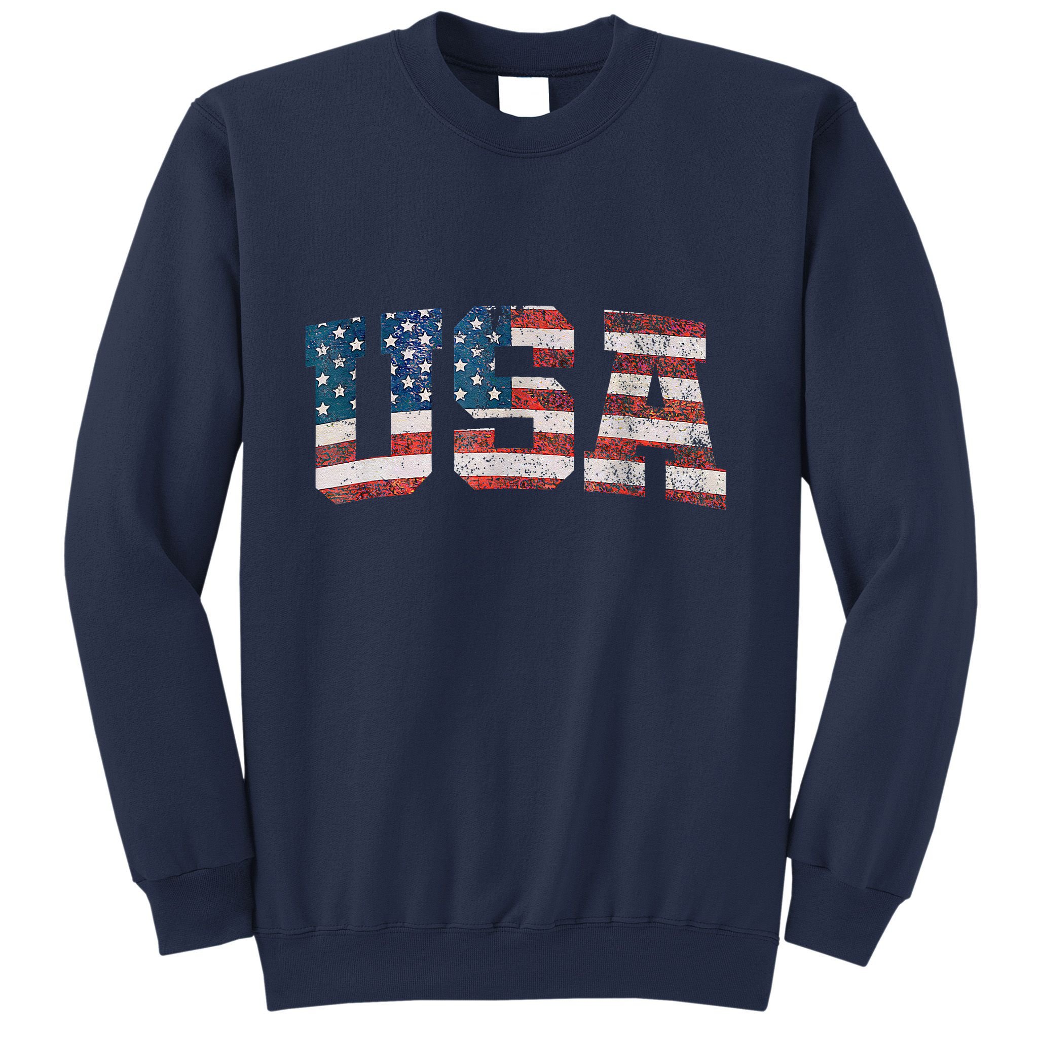 Usa Patriotic American Flag 4th Of July Sweatshirt