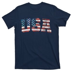 Usa Patriotic American Flag 4th Of July T-Shirt