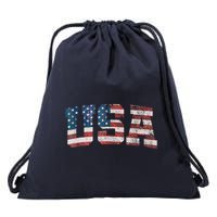 Usa Patriotic American Flag 4th Of July Drawstring Bag