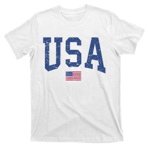 USA Patriotic American Flag Distressed T-Shirt