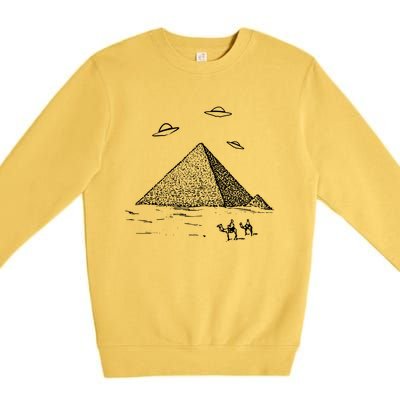 Ufo Pyramid Alien Cool Premium Crewneck Sweatshirt