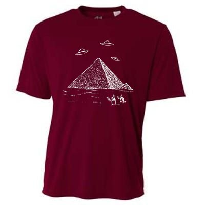 Ufo Pyramid Alien Cool Cooling Performance Crew T-Shirt