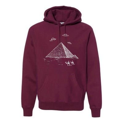 Ufo Pyramid Alien Cool Premium Hoodie