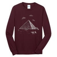 Ufo Pyramid Alien Cool Tall Long Sleeve T-Shirt