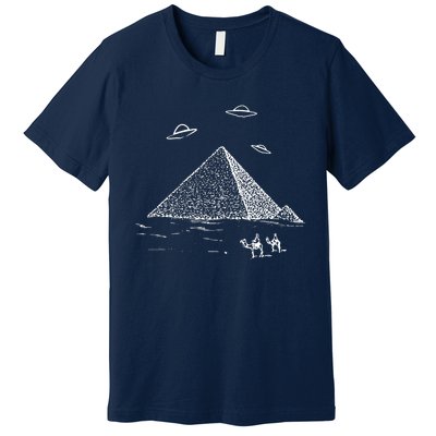 Ufo Pyramid Alien Cool Premium T-Shirt