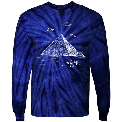 Ufo Pyramid Alien Cool Tie-Dye Long Sleeve Shirt