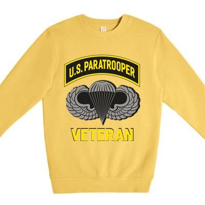 Us Paratrooper Airborne Division Army Veteran Cool Gift Premium Crewneck Sweatshirt