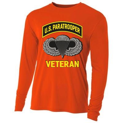 Us Paratrooper Airborne Division Army Veteran Cool Gift Cooling Performance Long Sleeve Crew