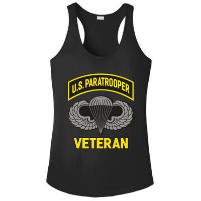 Us Paratrooper Airborne Division Army Veteran Cool Gift Ladies PosiCharge Competitor Racerback Tank