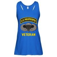 Us Paratrooper Airborne Division Army Veteran Cool Gift Ladies Essential Flowy Tank