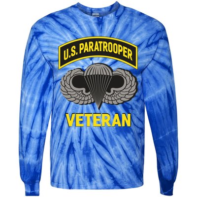 Us Paratrooper Airborne Division Army Veteran Cool Gift Tie-Dye Long Sleeve Shirt