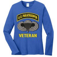 Us Paratrooper Airborne Division Army Veteran Cool Gift Ladies Long Sleeve Shirt