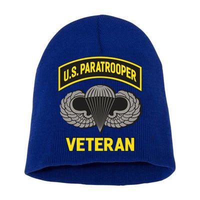 Us Paratrooper Airborne Division Army Veteran Cool Gift Short Acrylic Beanie