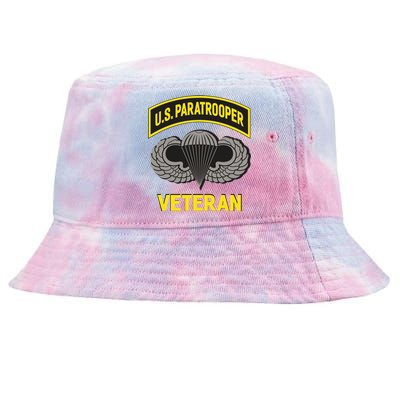 Us Paratrooper Airborne Division Army Veteran Cool Gift Tie-Dyed Bucket Hat