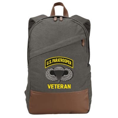 Us Paratrooper Airborne Division Army Veteran Cool Gift Cotton Canvas Backpack