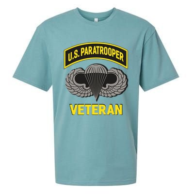 Us Paratrooper Airborne Division Army Veteran Cool Gift Sueded Cloud Jersey T-Shirt