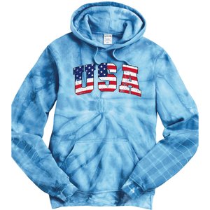 USA Patriotic American Flag US Tie Dye Hoodie