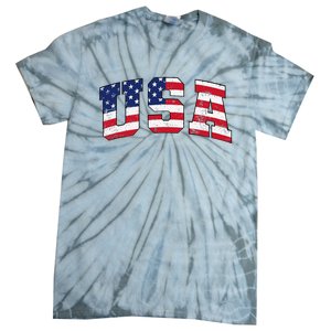 USA Patriotic American Flag US Tie-Dye T-Shirt