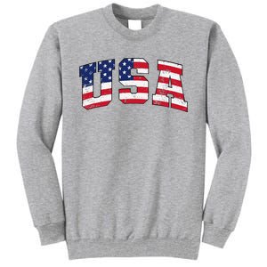 USA Patriotic American Flag US Tall Sweatshirt