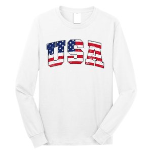 USA Patriotic American Flag US Long Sleeve Shirt