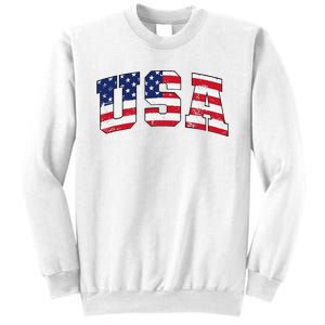 USA Patriotic American Flag US Sweatshirt