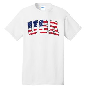 USA Patriotic American Flag US Tall T-Shirt