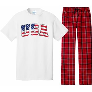 USA Patriotic American Flag US Pajama Set