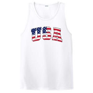 USA Patriotic American Flag US PosiCharge Competitor Tank