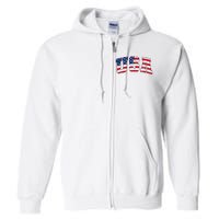 USA Patriotic American Flag US Full Zip Hoodie