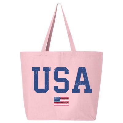 USA Patriotic American Flag Distressed 25L Jumbo Tote