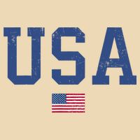 USA Patriotic American Flag Distressed Zip Tote Bag